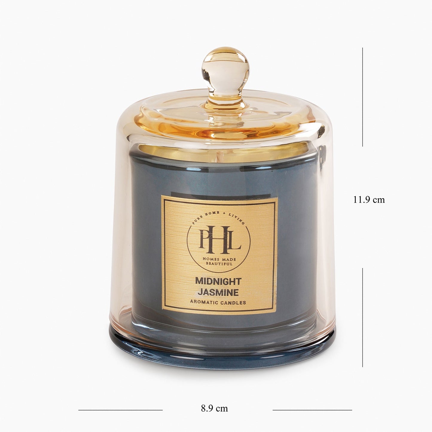 Midnight Jasmine Bell Jar Candle - Blue