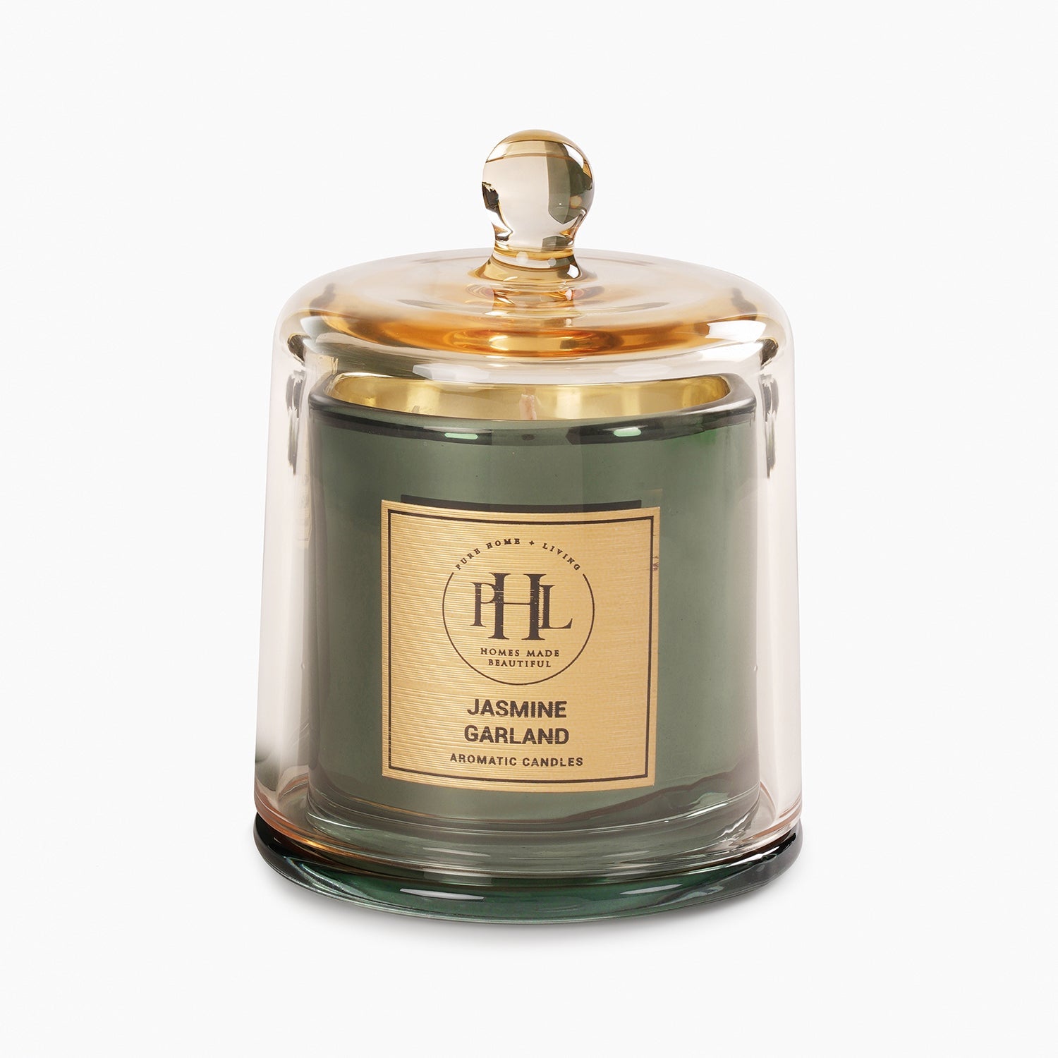 Jasmine Garland Bell Jar Candle - Green