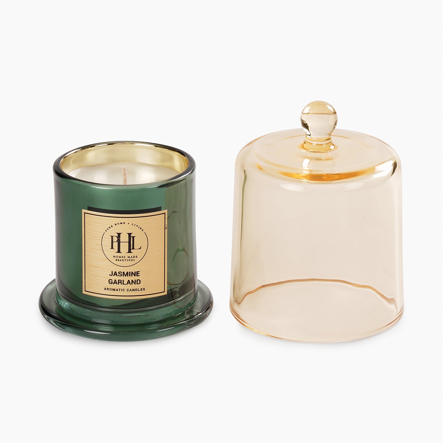 Jasmine Garland Bell Jar Candle - Green