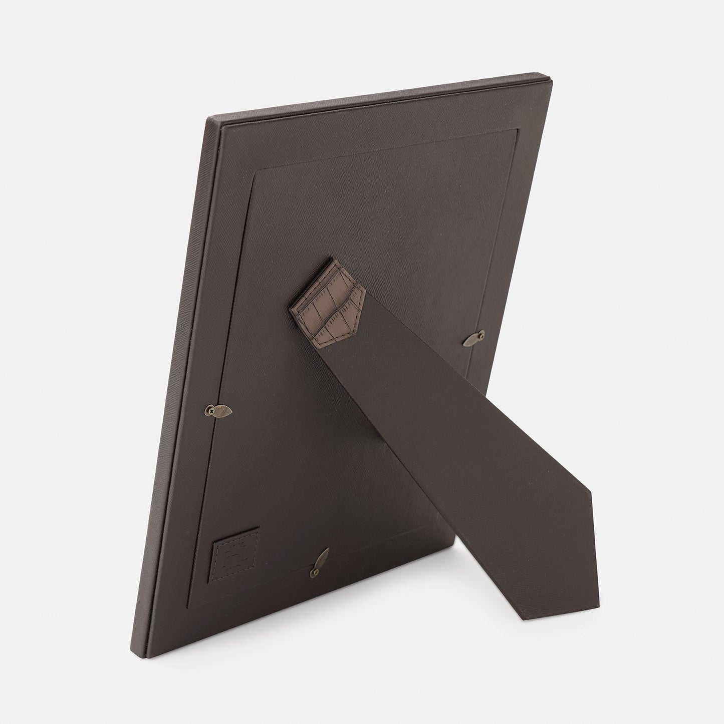 Brown Croco Texture Faux Leather Photo Frame - Large
