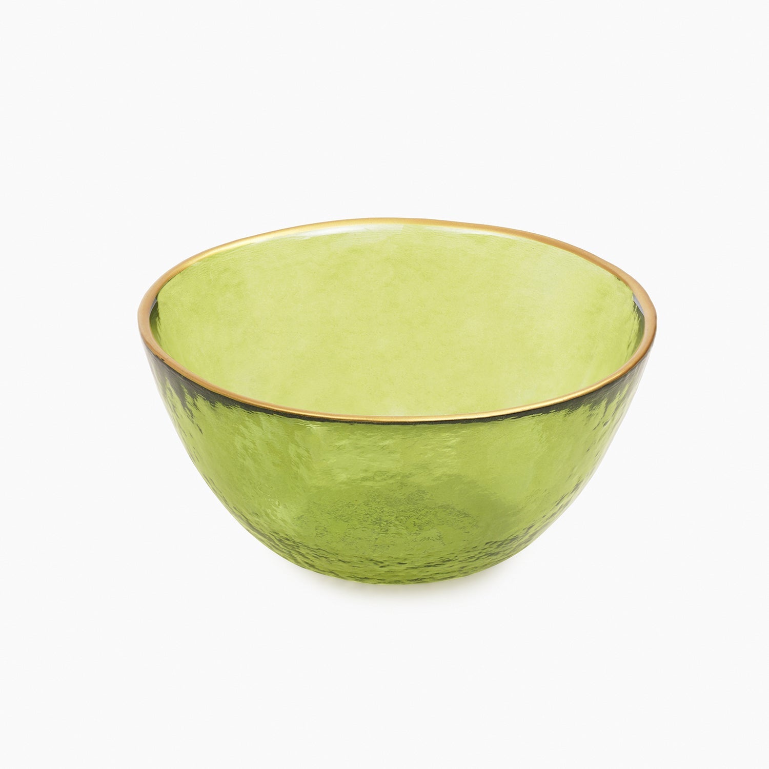 Set of 2 Green Textured Rim Detail Side Bowls