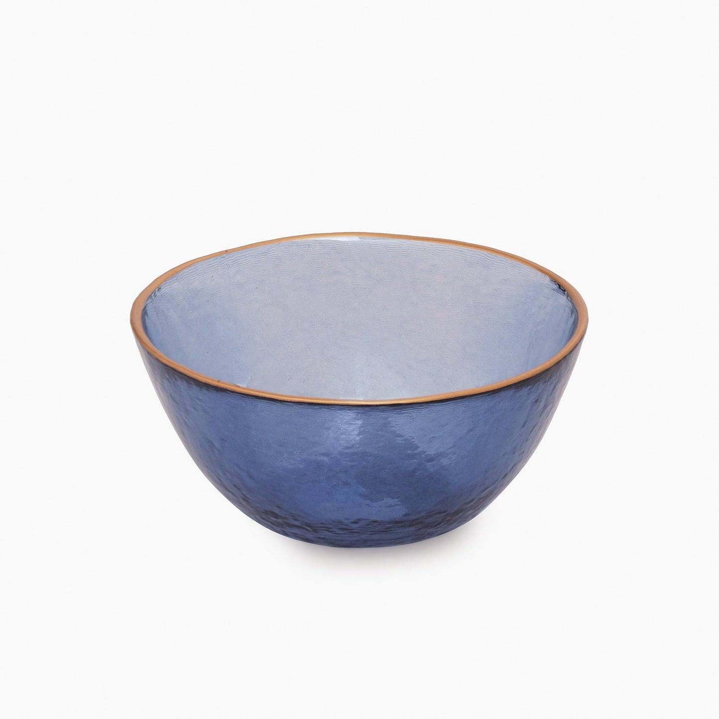 Set of 2 Blue Textured Rim Detail Side Bowls