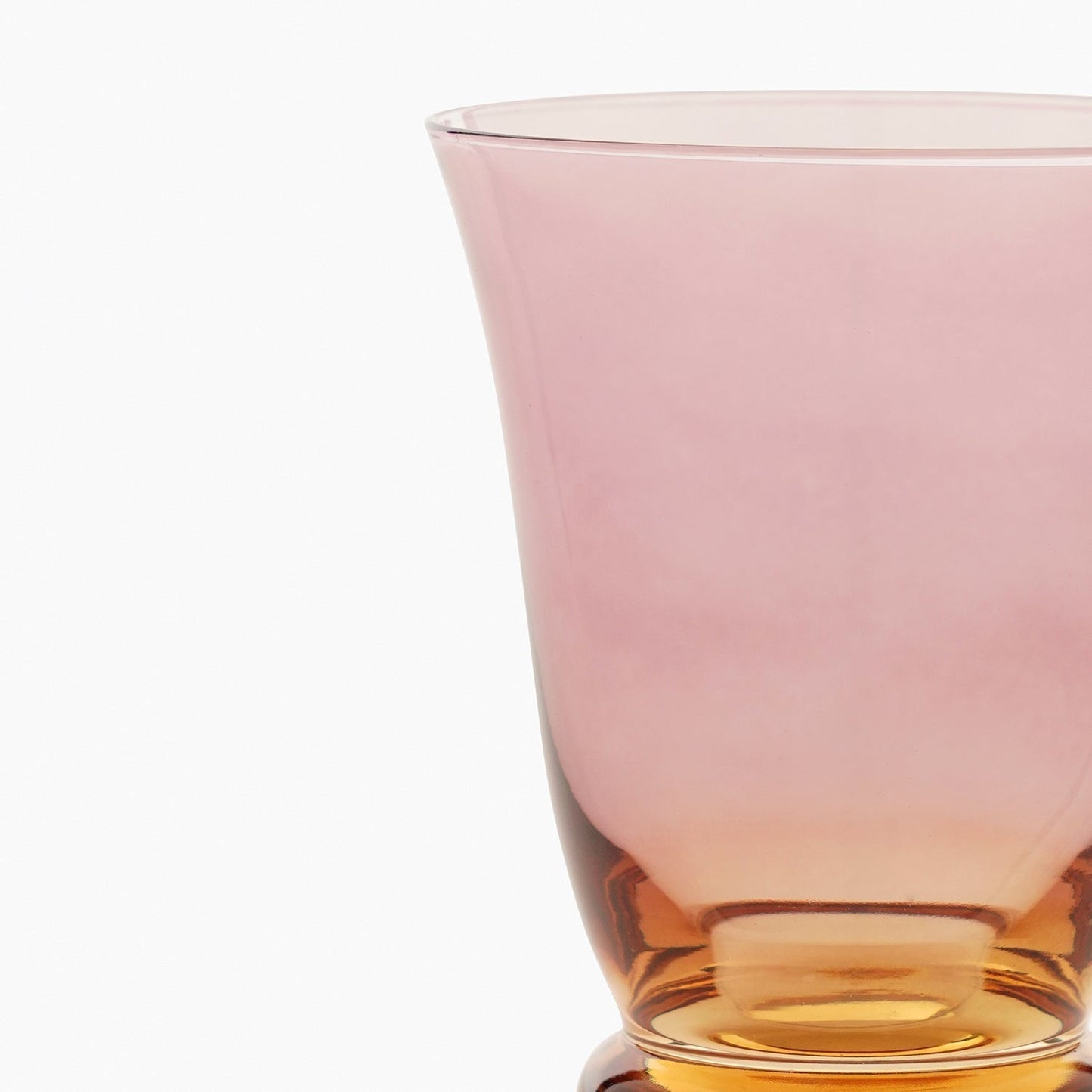 Set Of 2 Amber Ombre Swirl Shaped Drinking Glasses