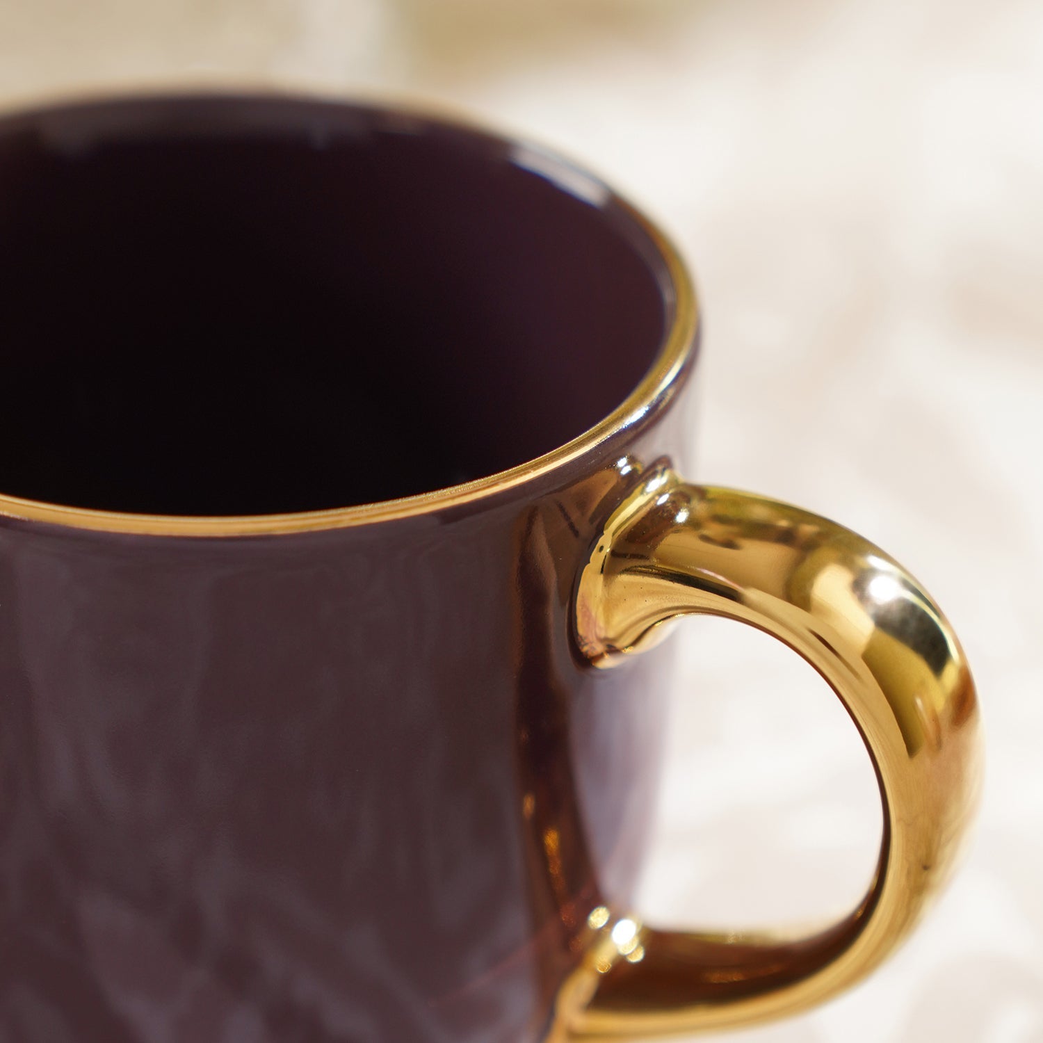 Set of 2 Dark Purple Senorita Coffee Mugs