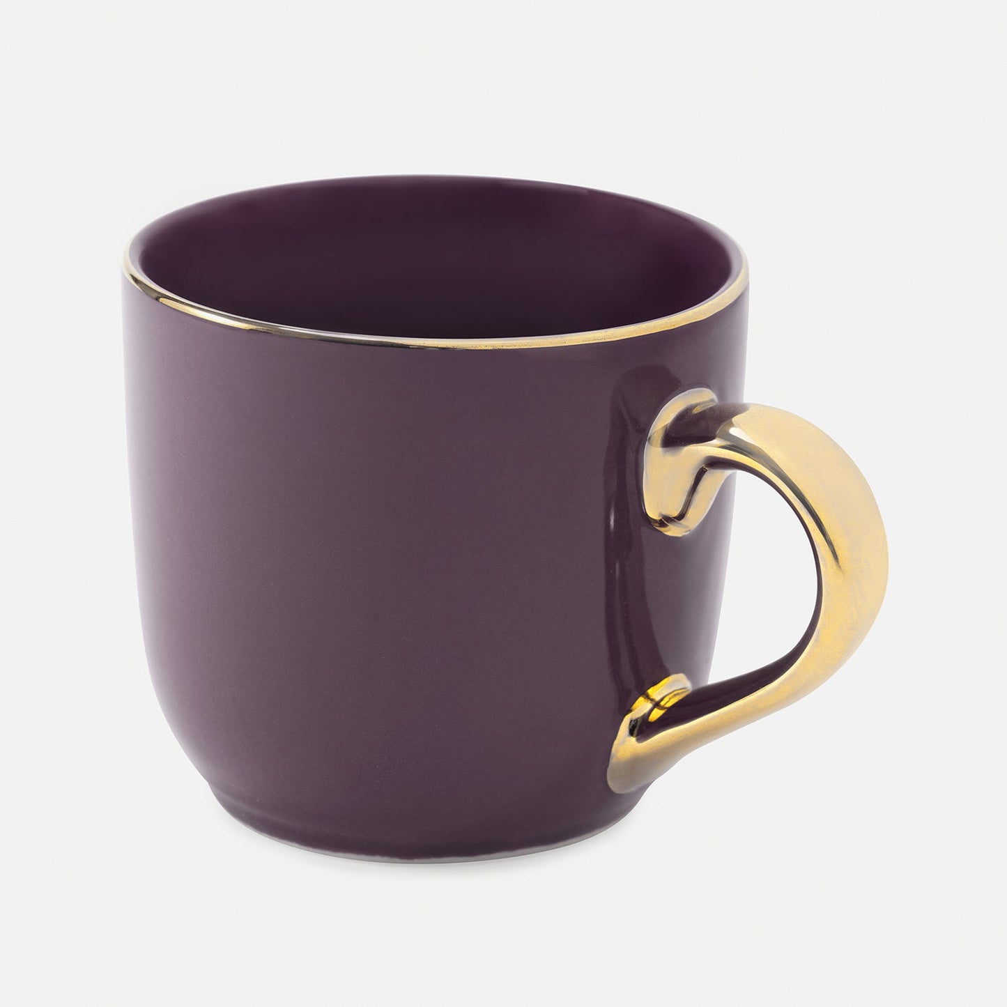 Set of 2 Dark Purple Senorita Coffee Mugs