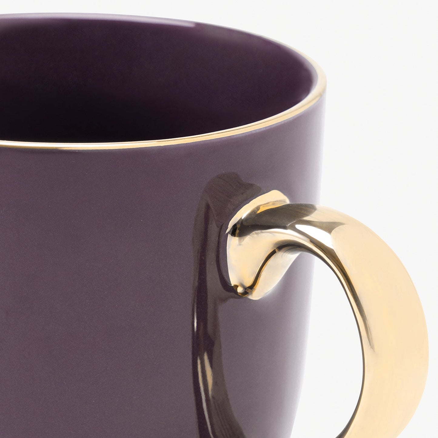 Set of 2 Dark Purple Senorita Coffee Mugs