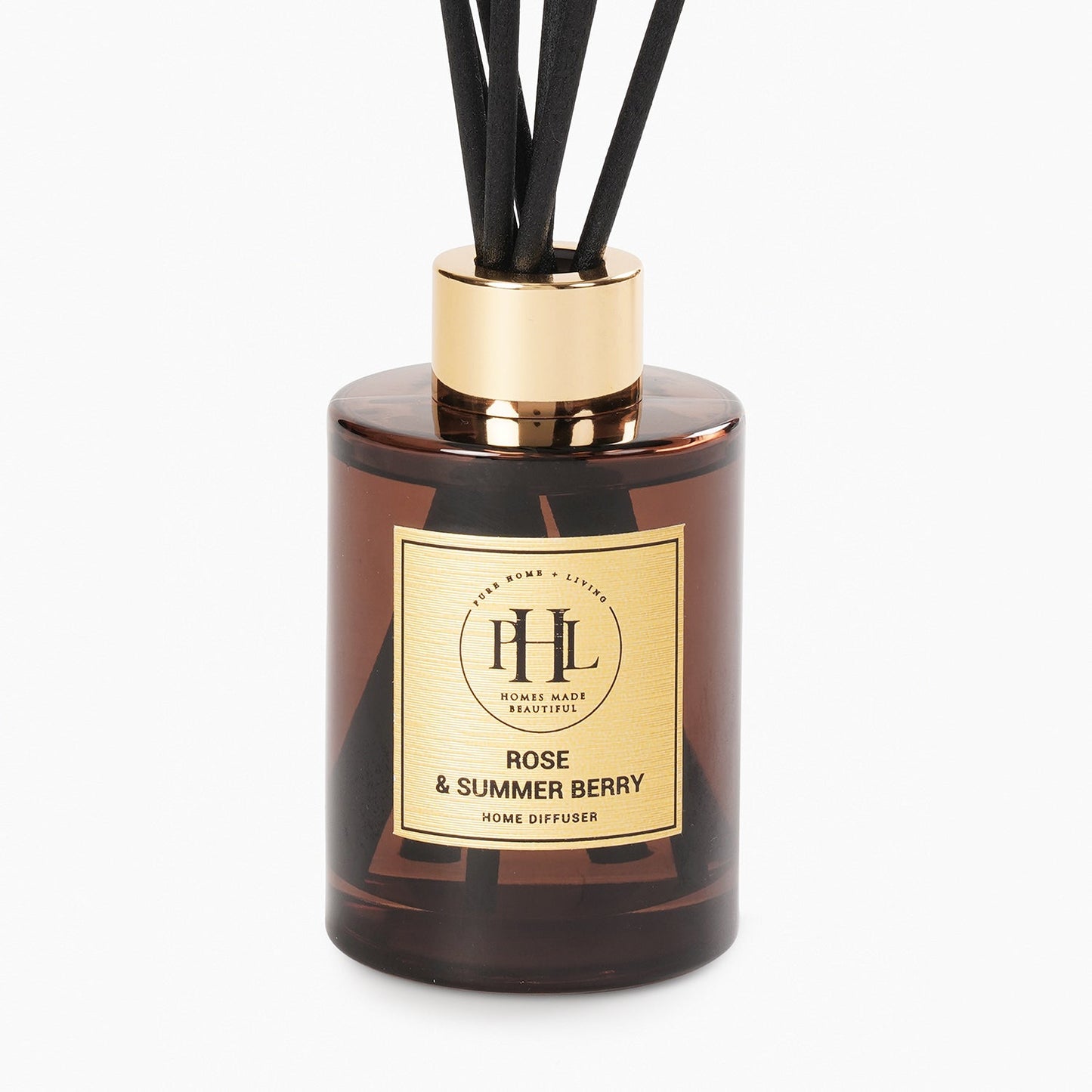 Rose & Summer Berry Scented Glass Diffuser - Brown