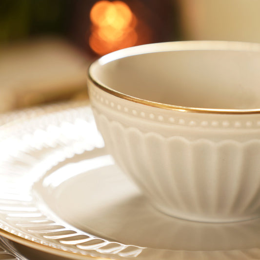 Set of 2 Light Grey Ceramic Side Bowls