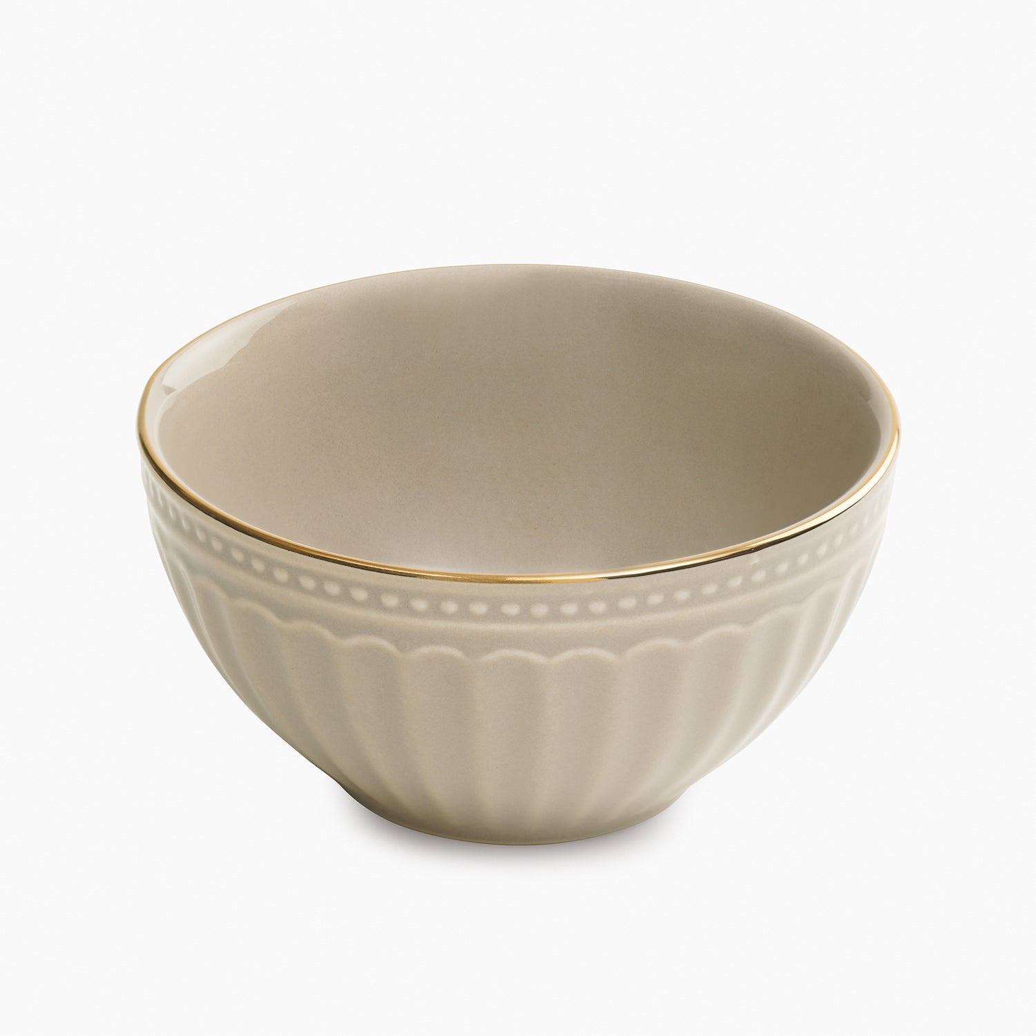 Set of 2 Light Grey Ceramic Side Bowls