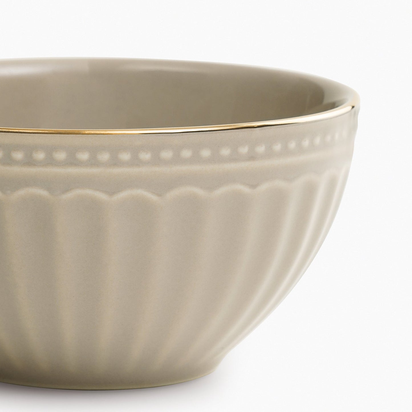Set of 2 Light Grey Ceramic Side Bowls