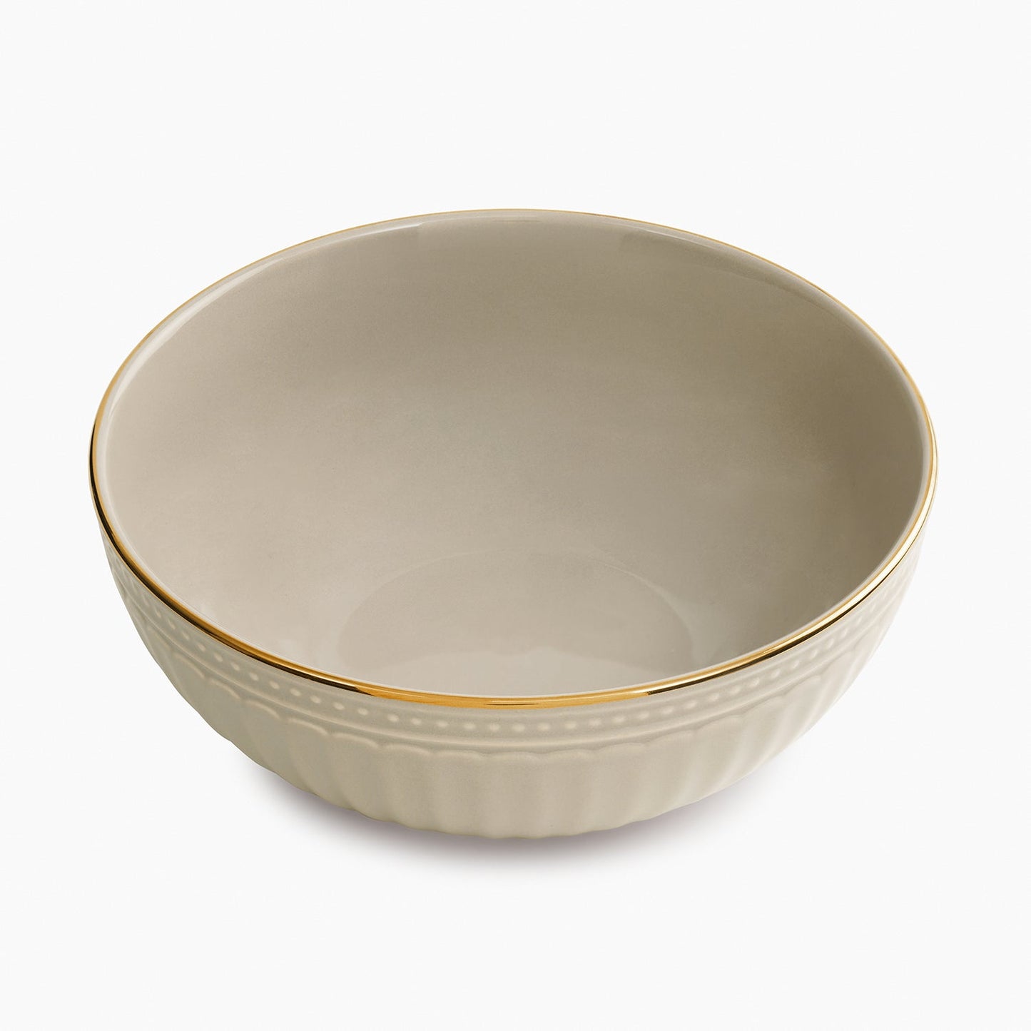 Light Grey Ceramic Serving Bowl