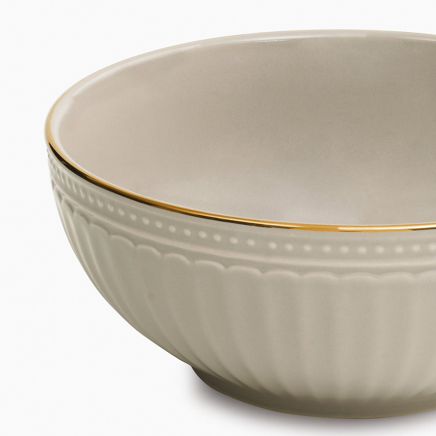 Light Grey Ceramic Serving Bowl