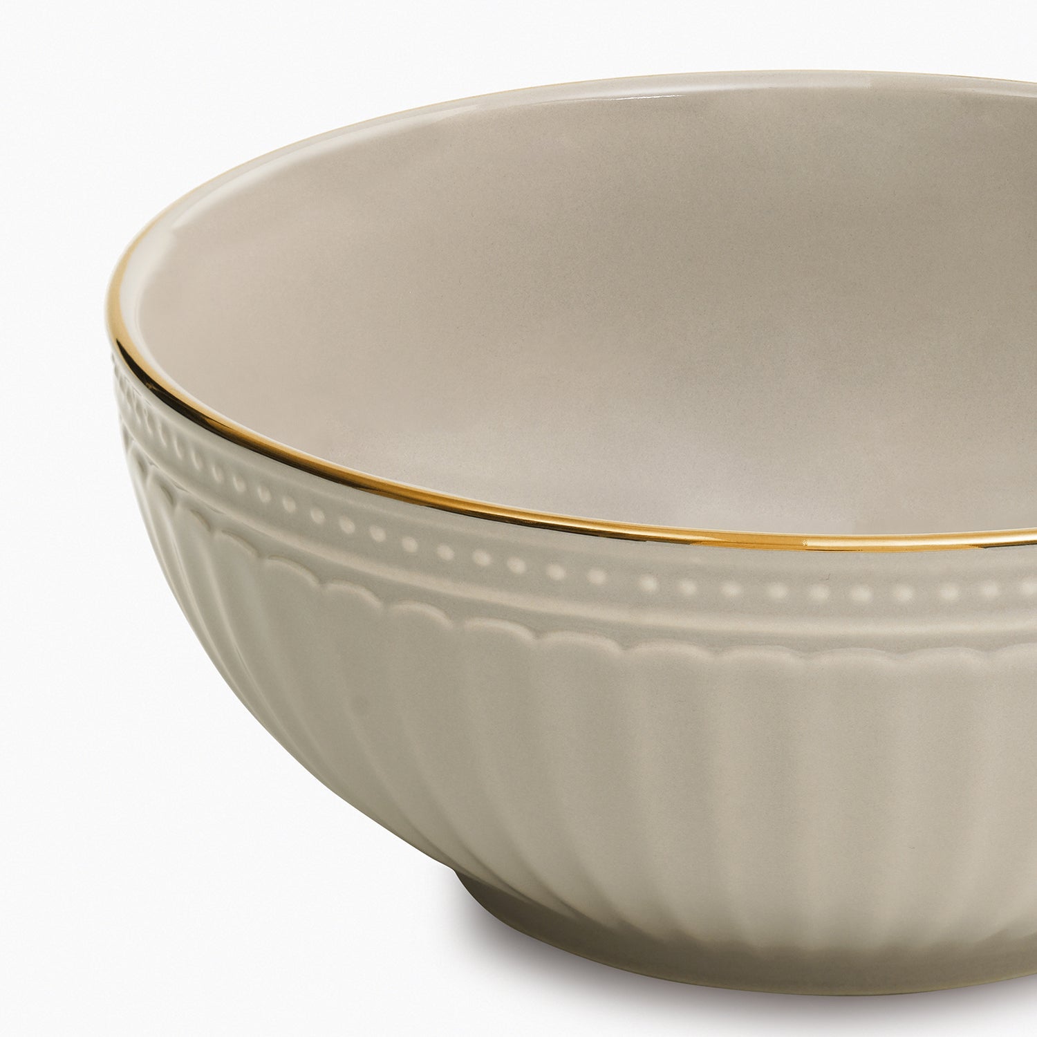 Light Grey Ceramic Serving Bowl