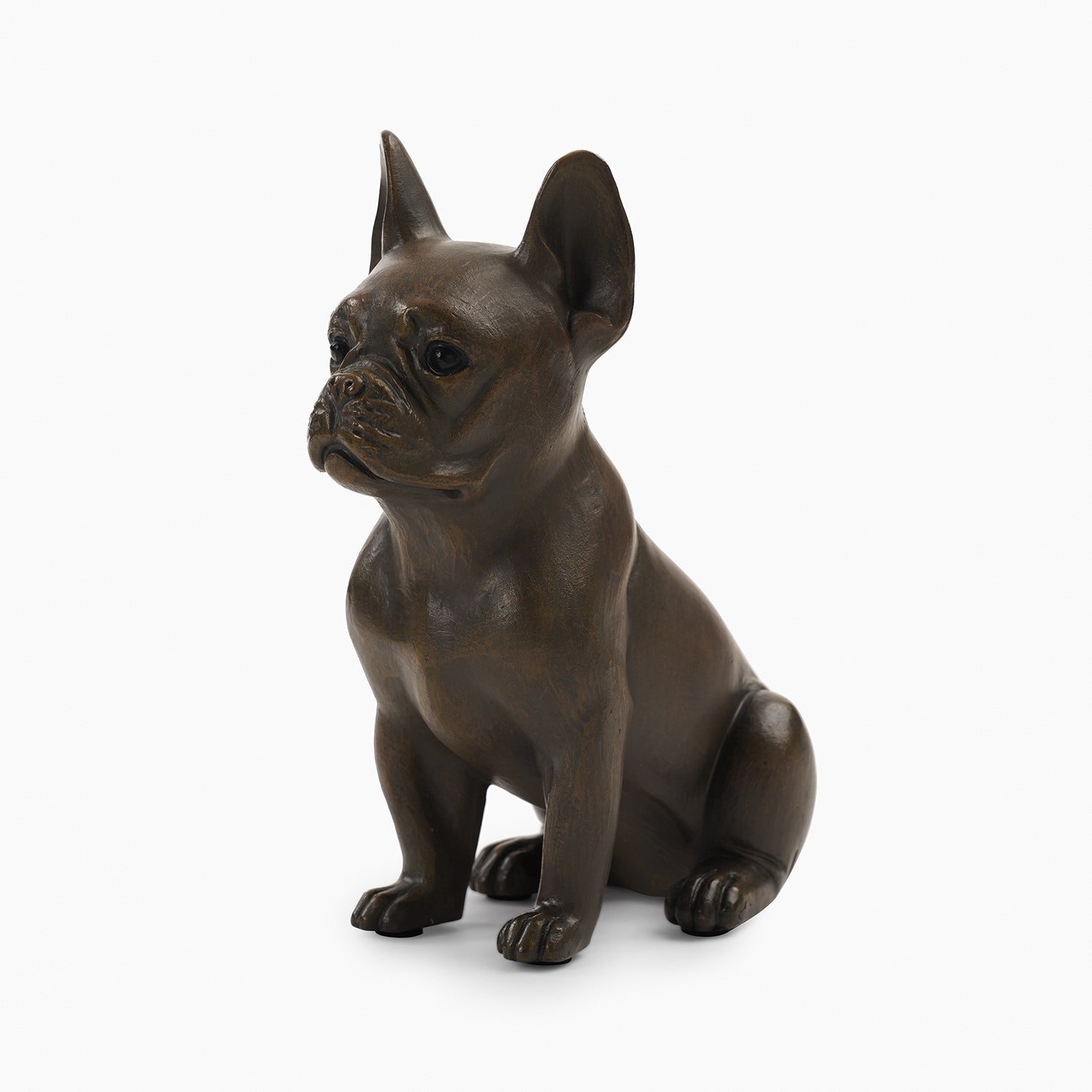 Brown Polyresin Sitting Dog