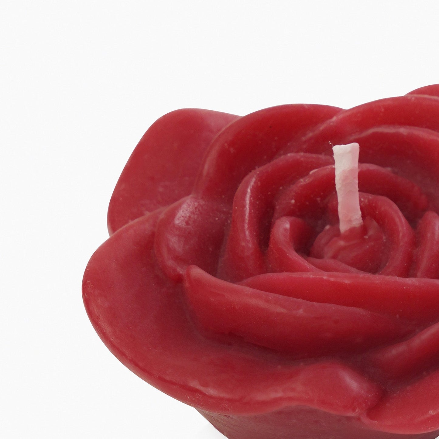 Set of 4 Red Flower Shaped Candles