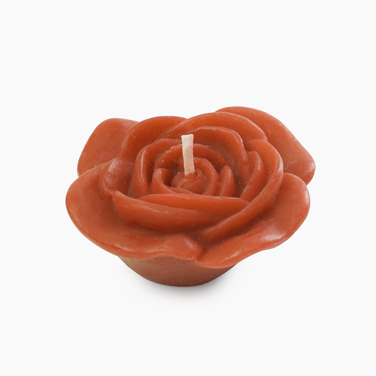 Set of 4 Orange Flower Shaped Candles