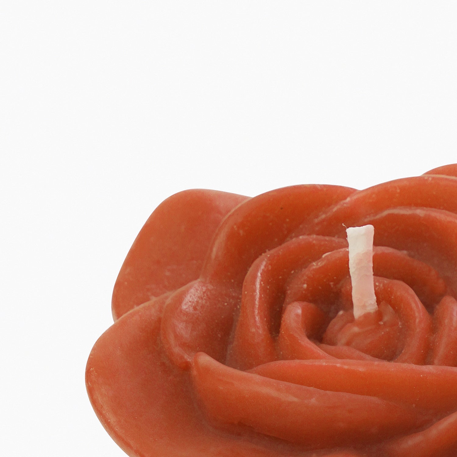 Set of 4 Orange Flower Shaped Candles