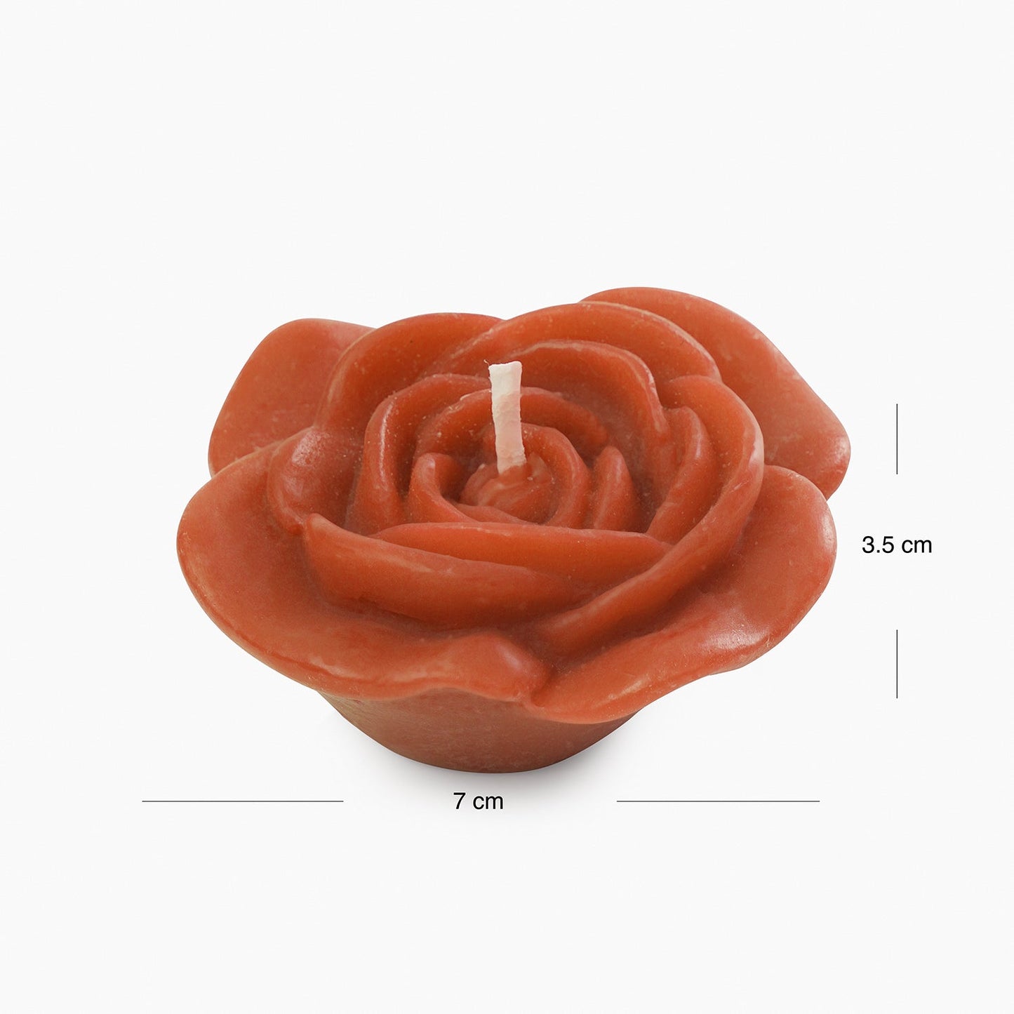 Set of 4 Orange Flower Shaped Candles