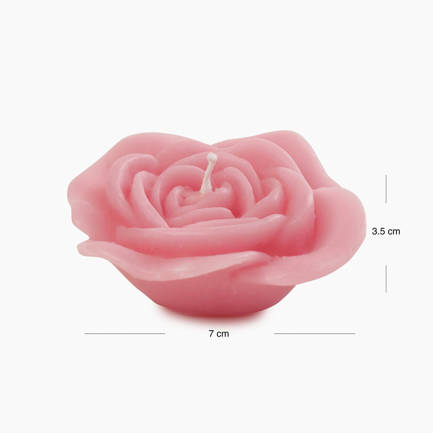 Set of 4 Pink Flower Shaped Candles