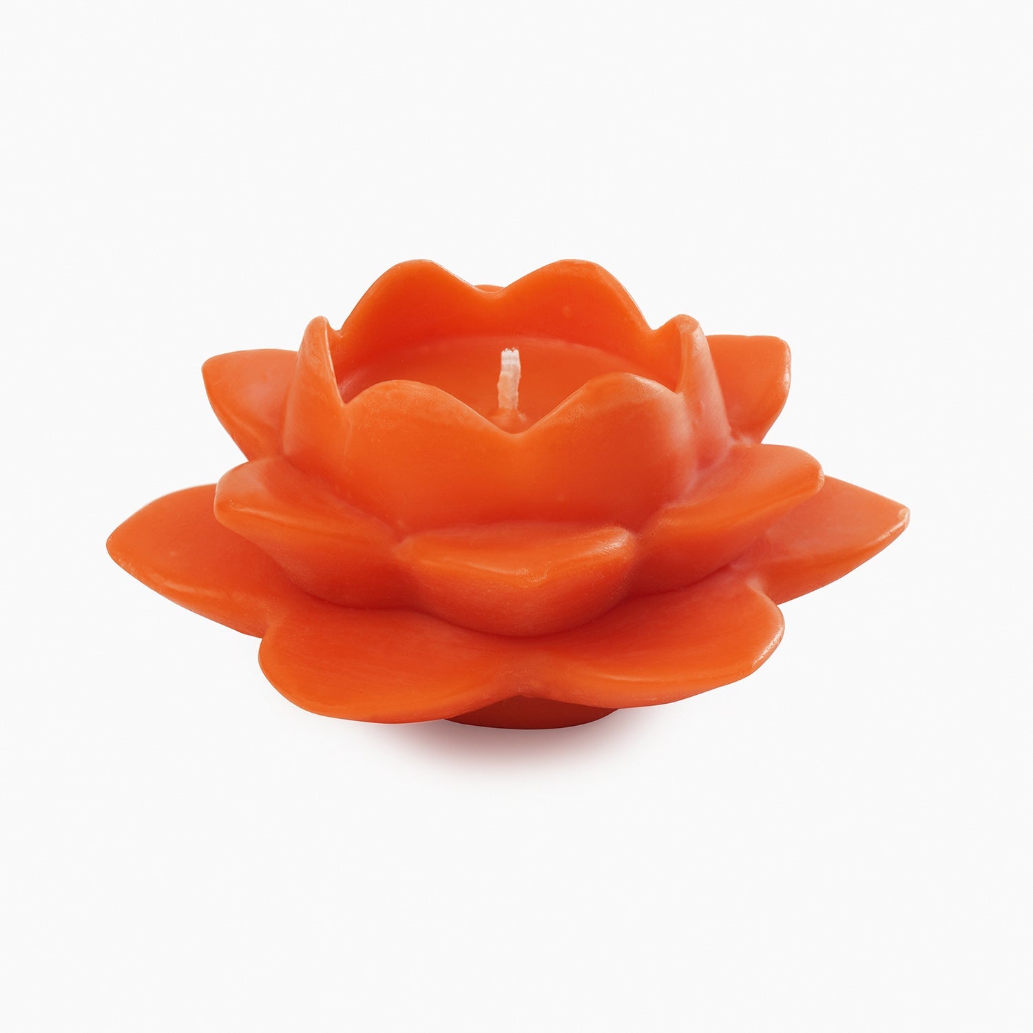 Orange Flower Shaped Candle