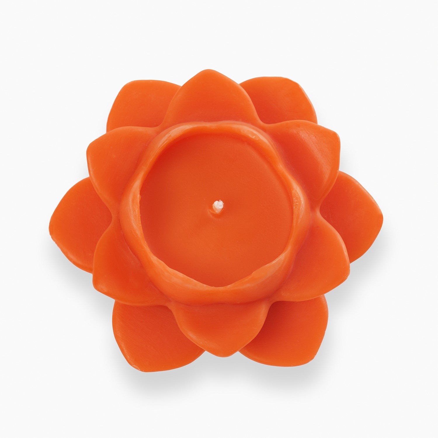 Orange Flower Shaped Candle