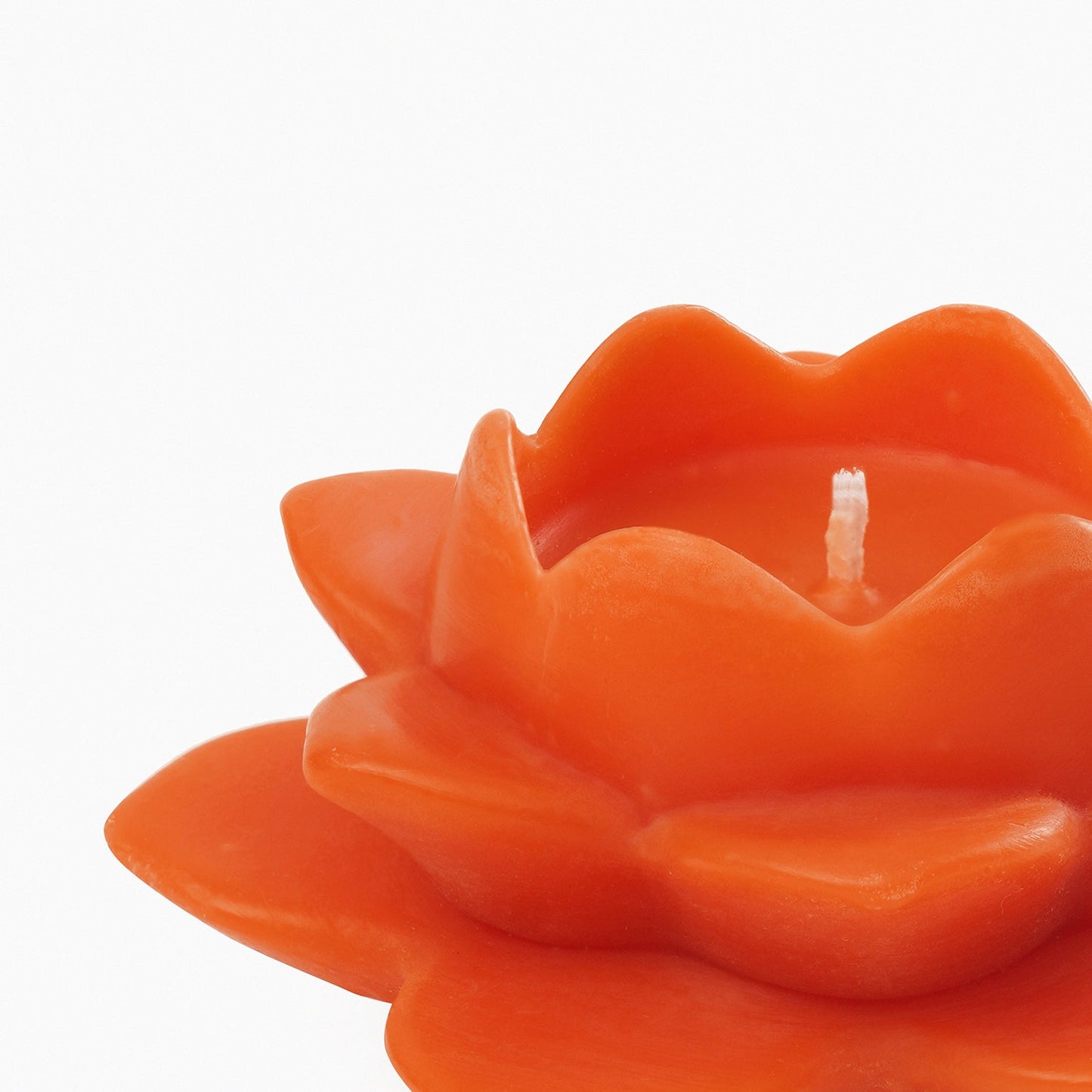 Orange Flower Shaped Candle