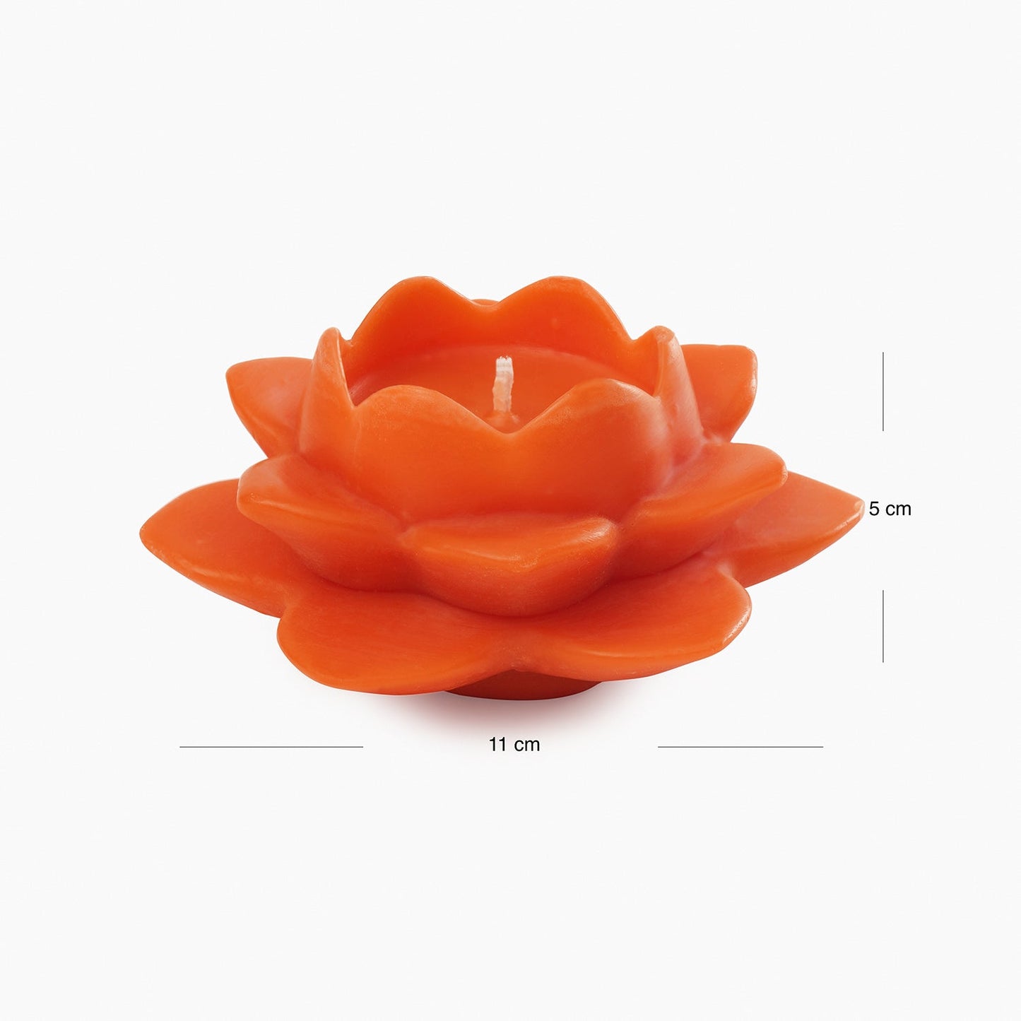 Orange Flower Shaped Candle