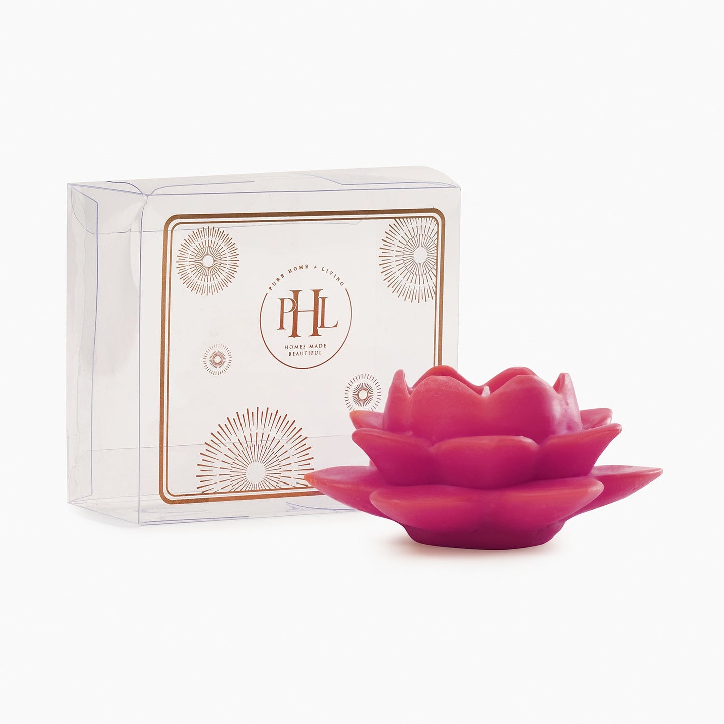 Pink Flower Shaped Candle
