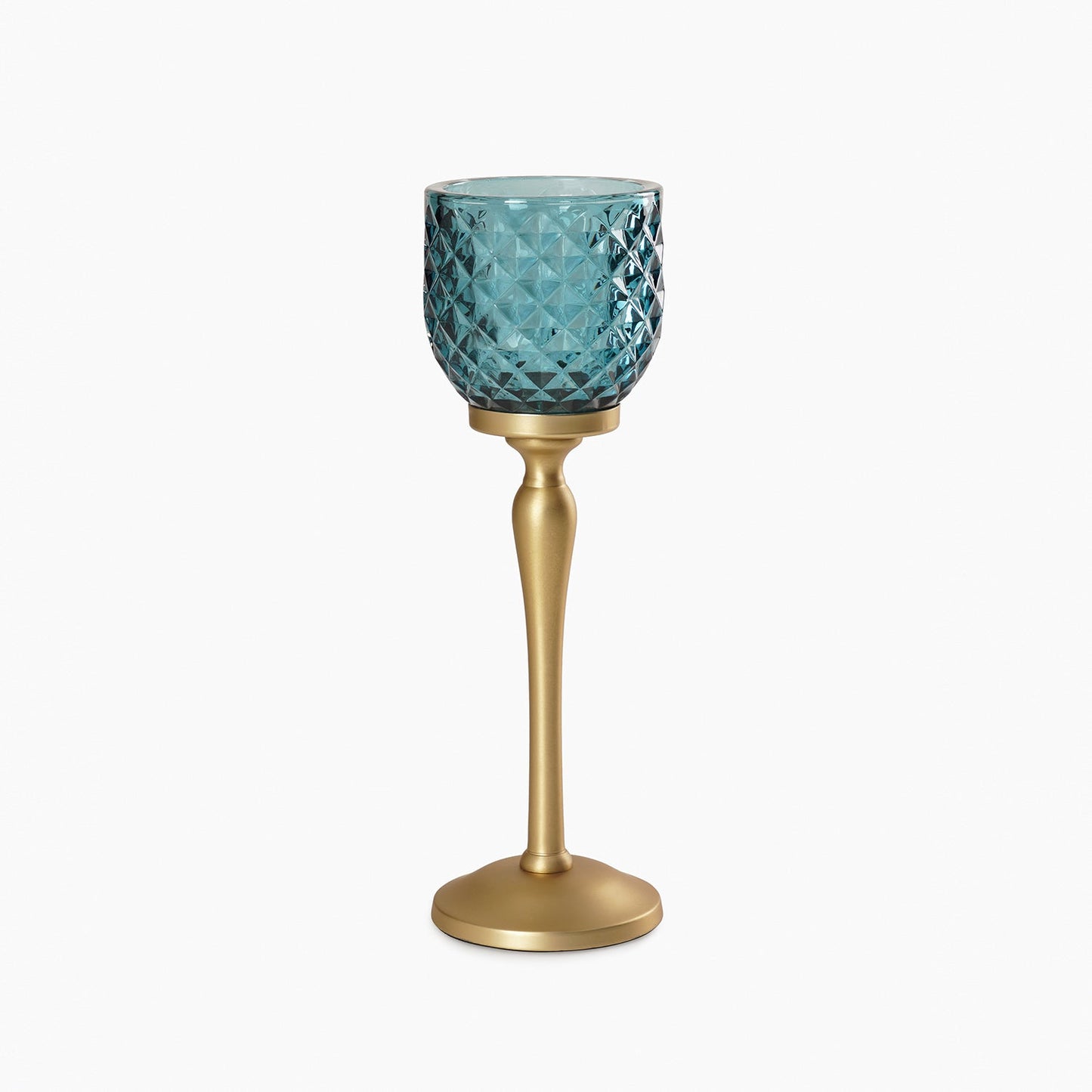 Teal Diamond Cut Hurricane - Small