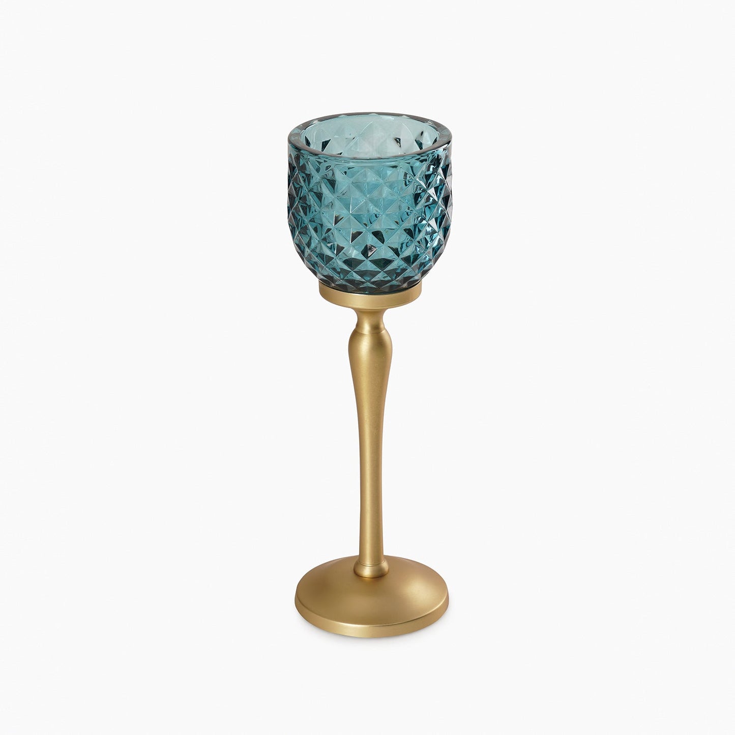 Teal Diamond Cut Hurricane - Small