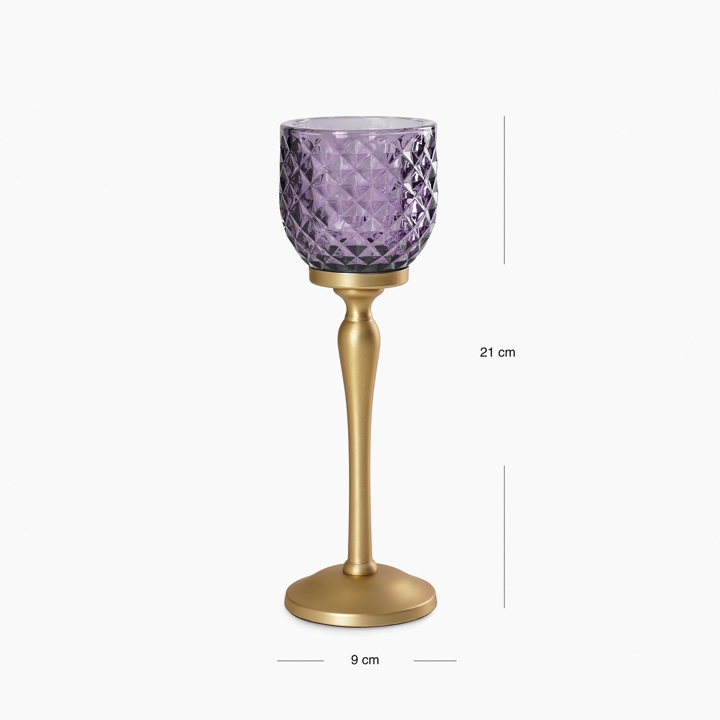 Purple Diamond Cut Hurricane - Small