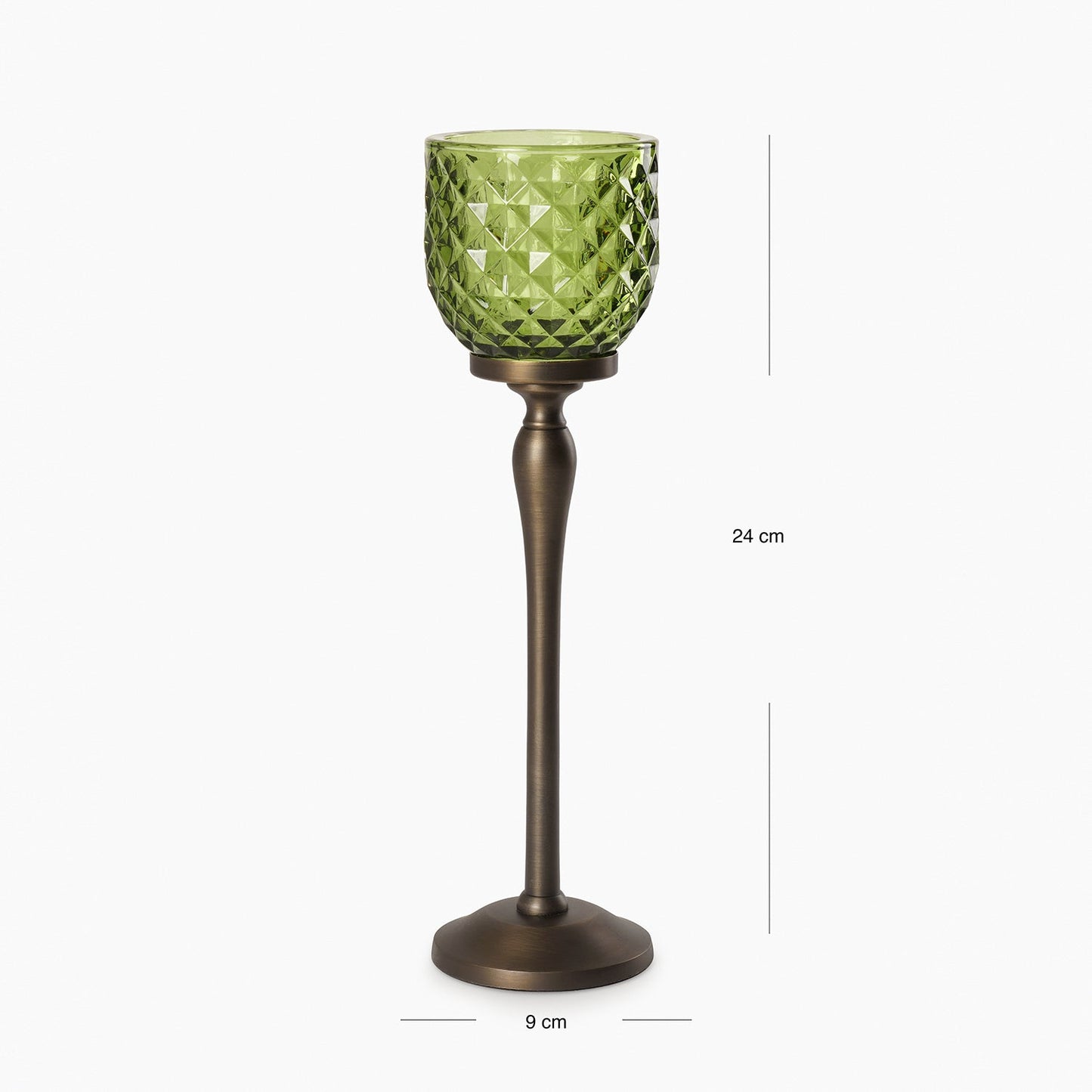 Green Diamond Cut Hurricane - Large