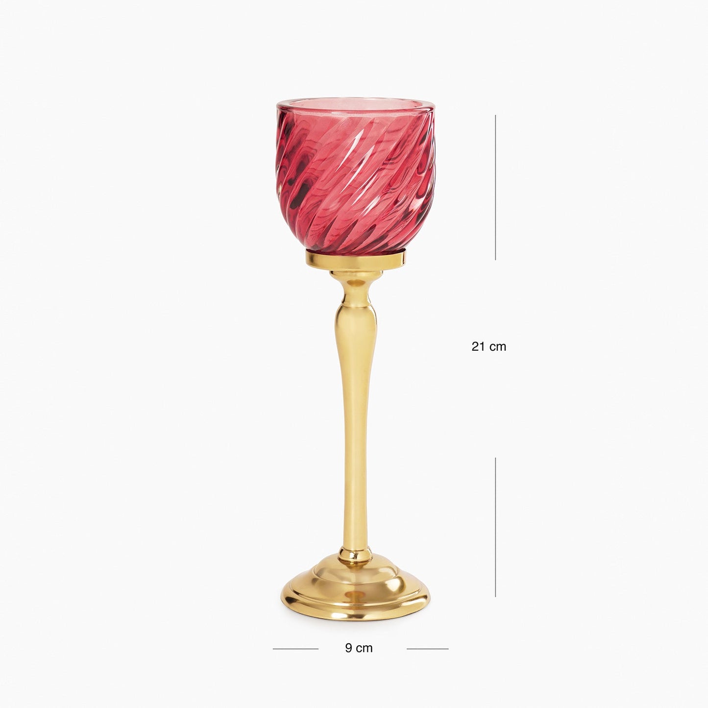 Red Swirl Textured Hurricane - Small