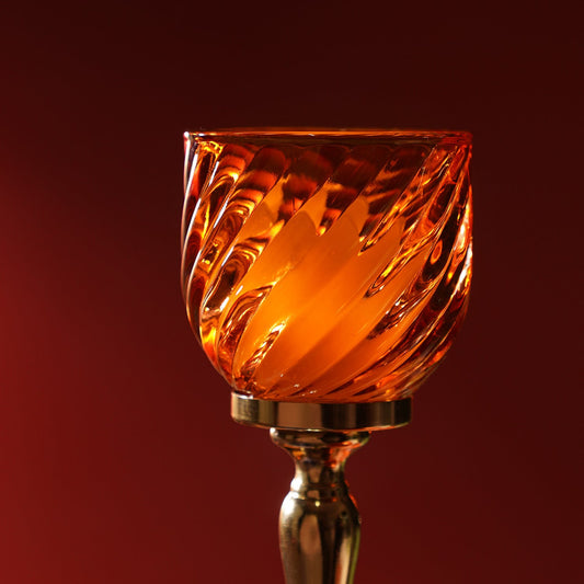Orange Swirl Textured Hurricane - Large