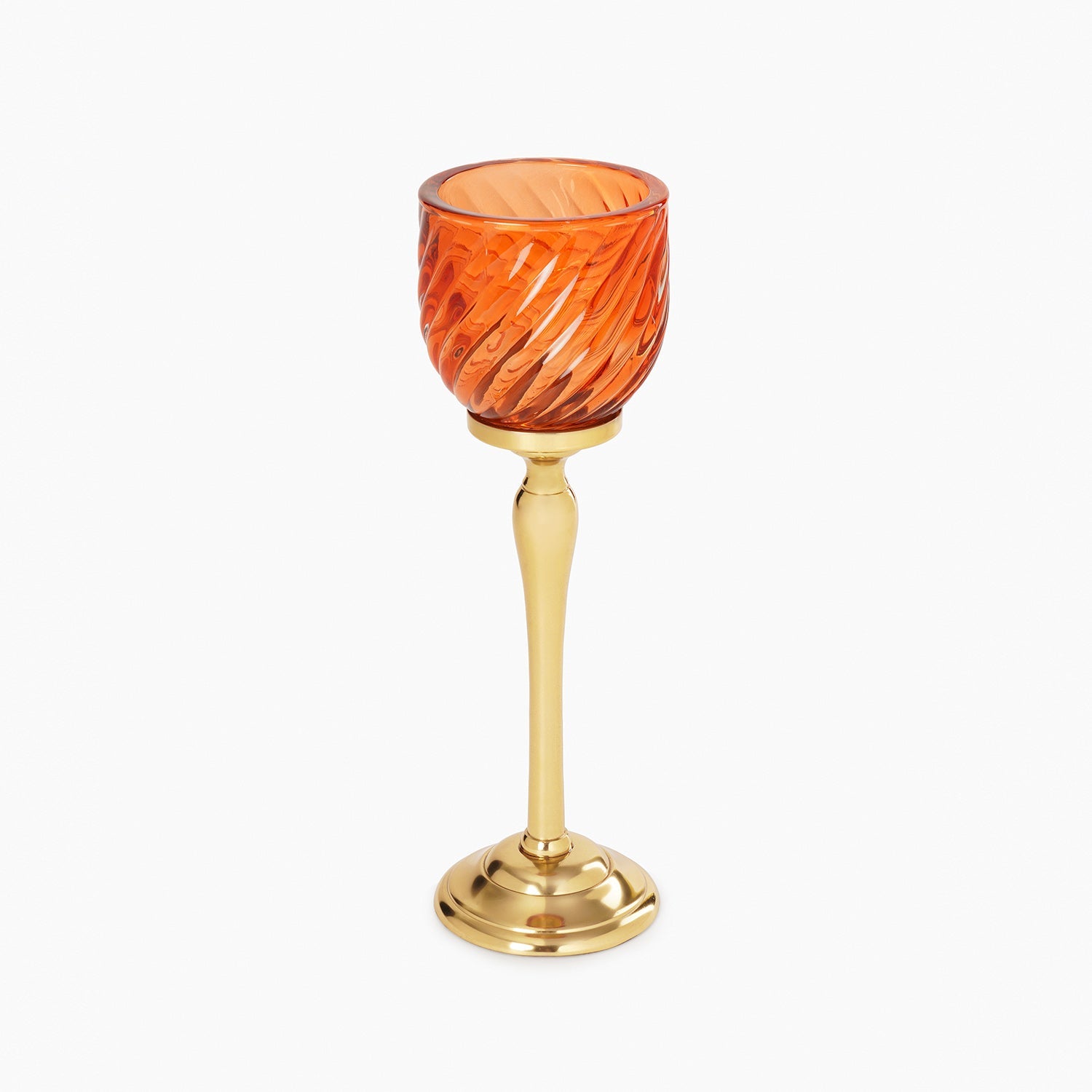 Orange Swirl Textured Hurricane - Small