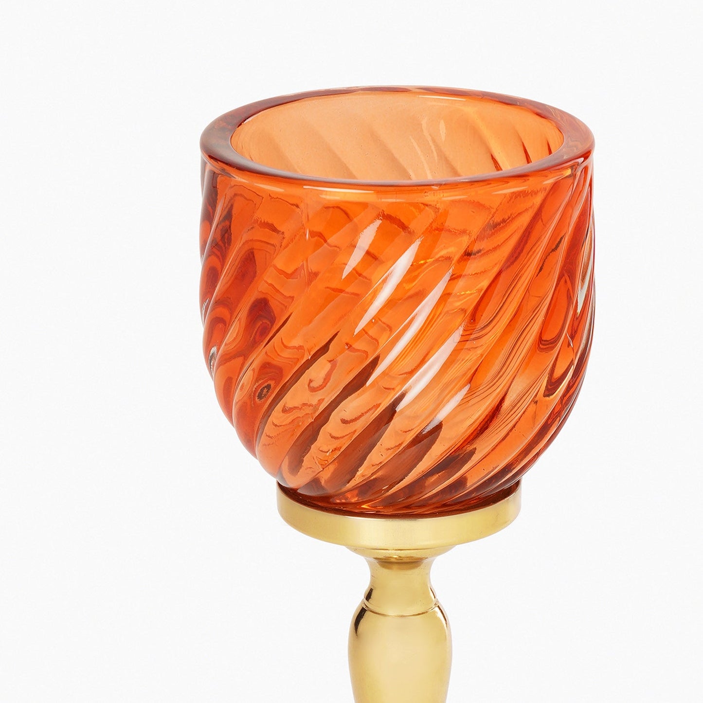 Orange Swirl Textured Hurricane - Small