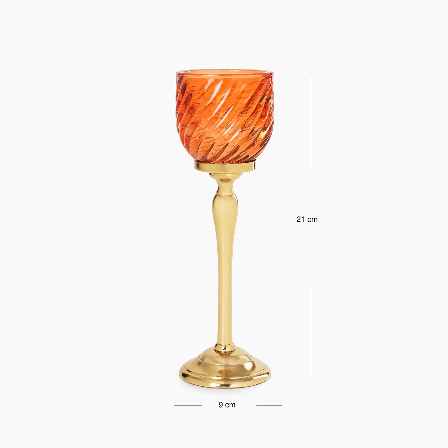Orange Swirl Textured Hurricane - Small