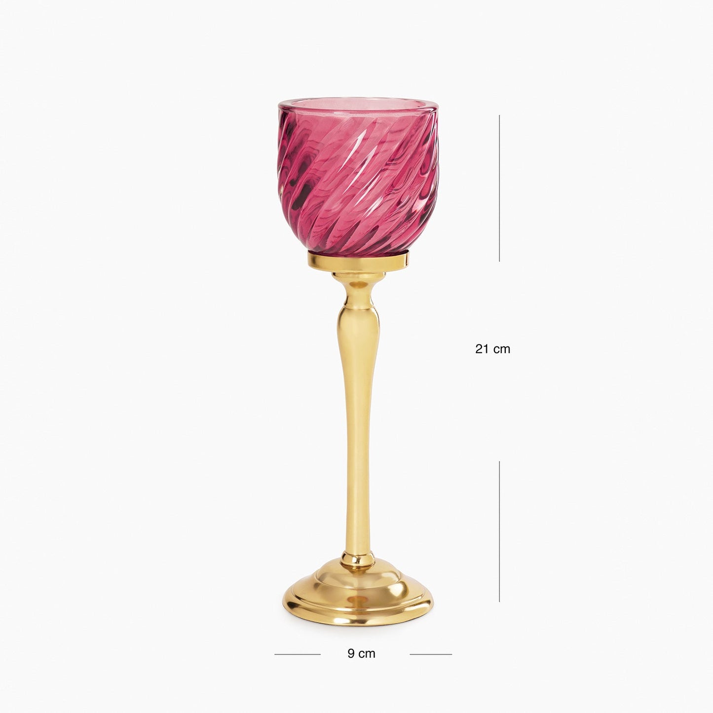 Pink Swirl Textured Hurricane - Small