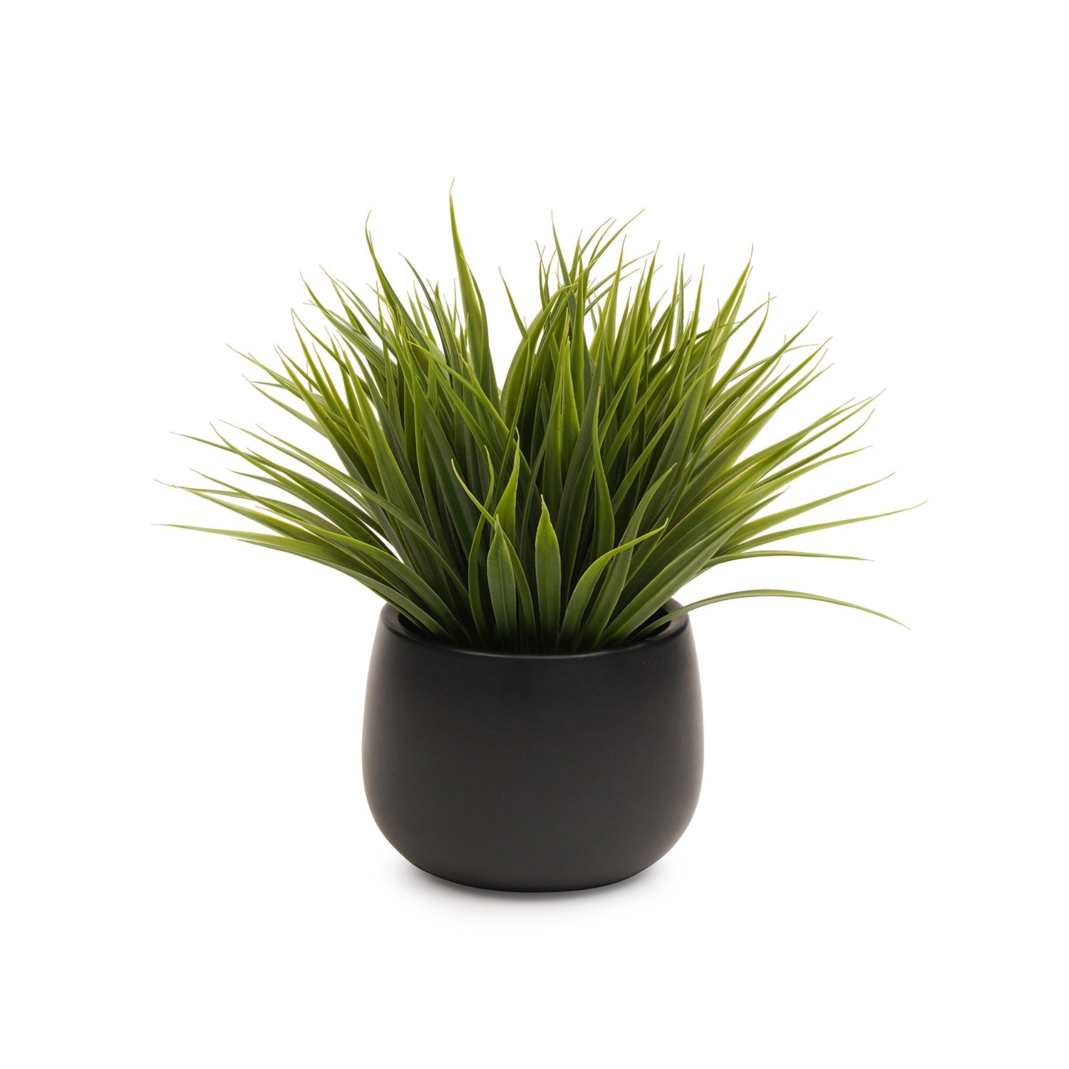 Green Artificial Grass in Ceramic Pot