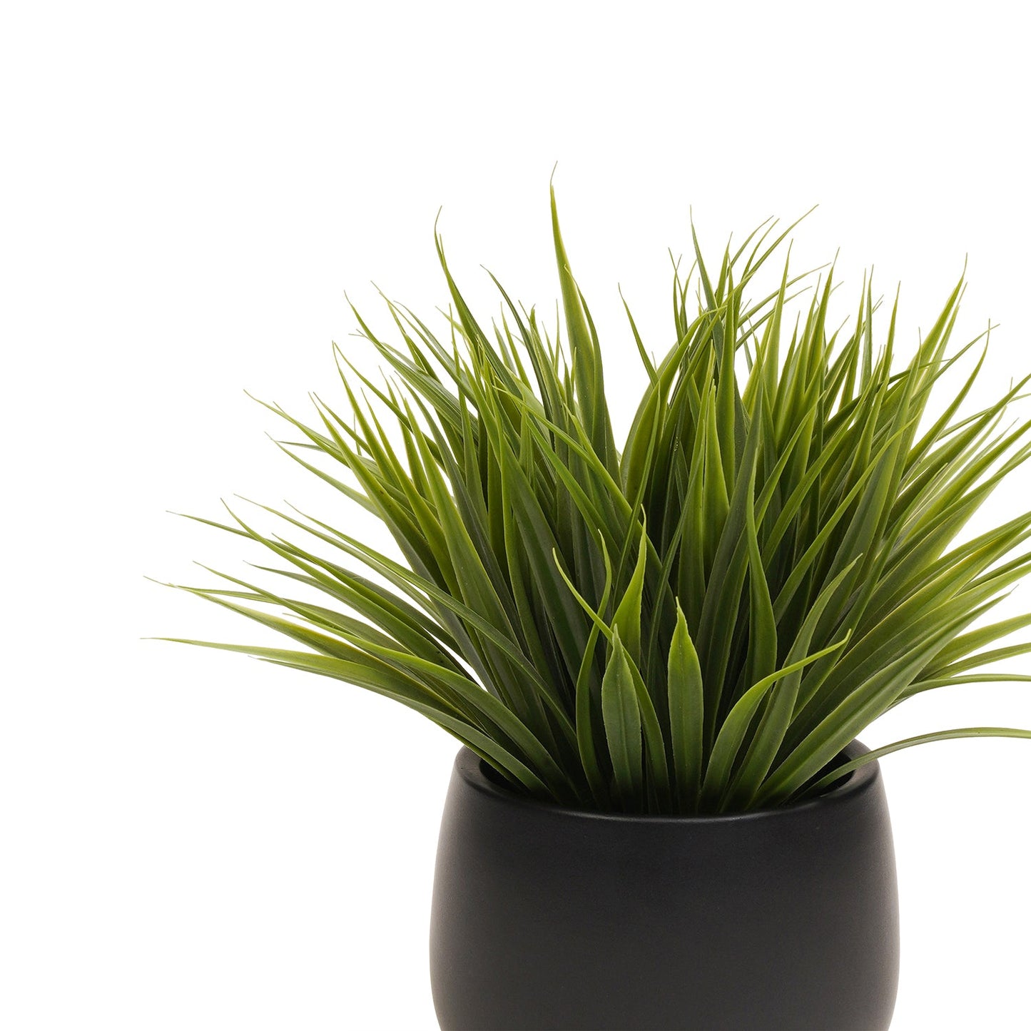 Green Artificial Grass in Ceramic Pot