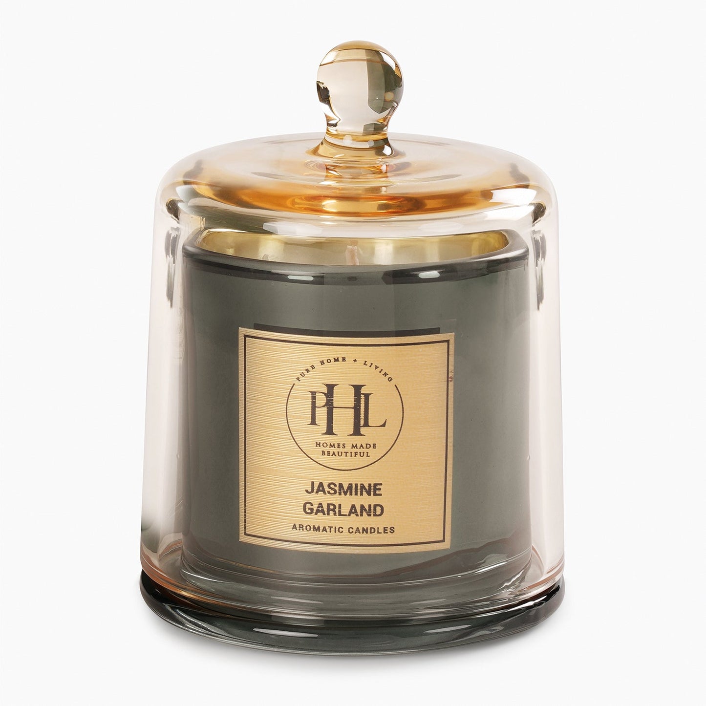 Jasmine Garland Scented Candle with Cloche