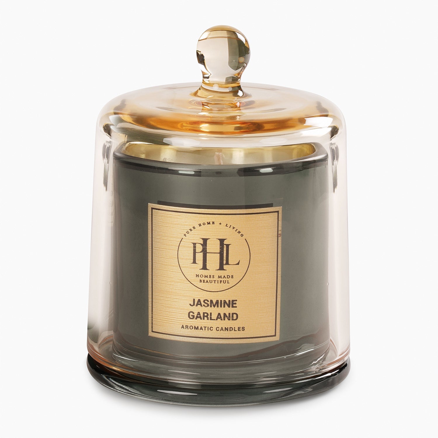 Jasmine Garland Scented Candle with Cloche