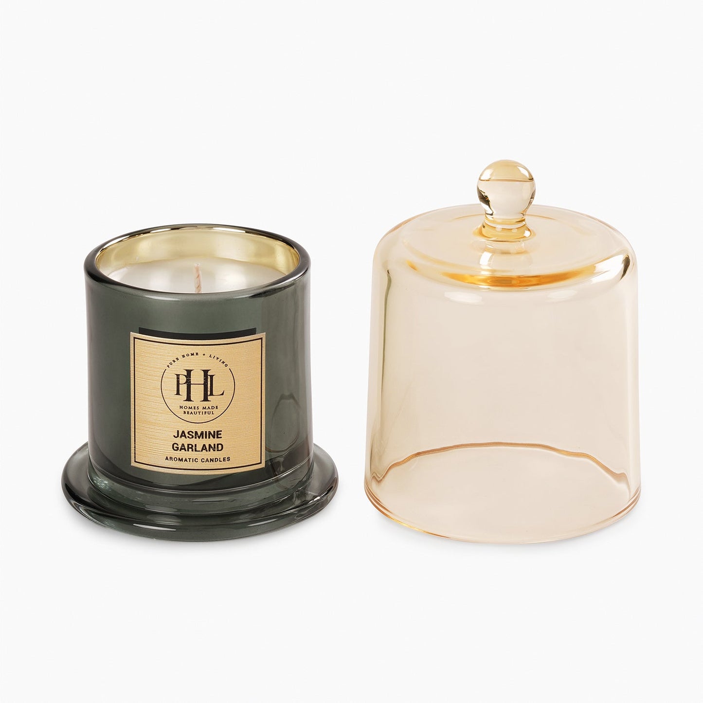 Jasmine Garland Scented Candle with Cloche