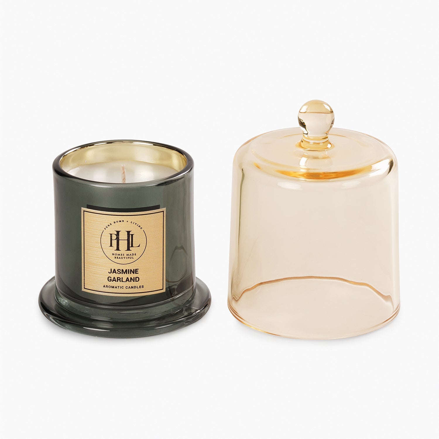 Jasmine Garland Scented Candle with Cloche