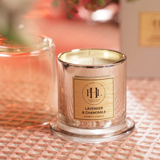 Lavender & Chamomile Scented Candle with Cloche