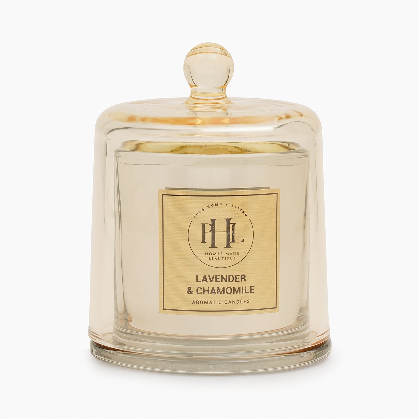 Lavender & Chamomile Scented Candle with Cloche