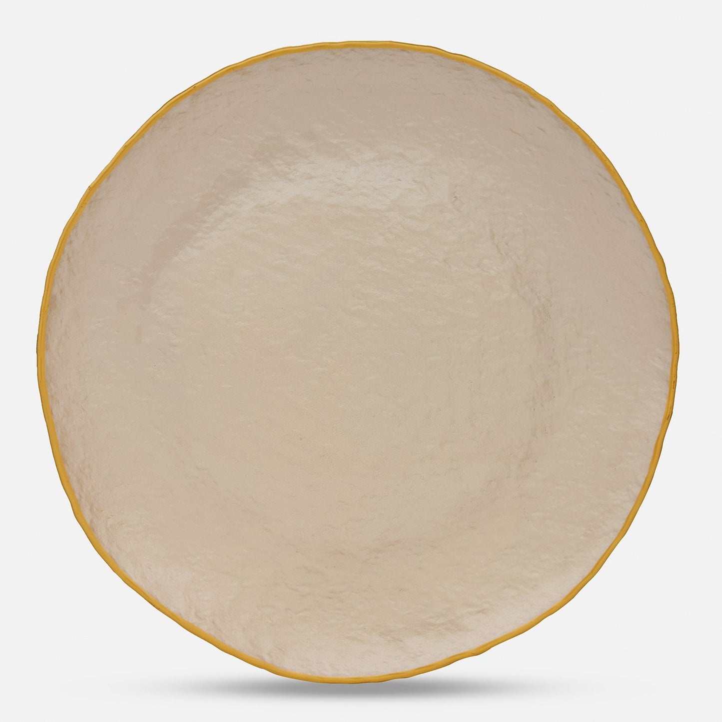 Set of 2 Beige Dune Glass Charger Plates
