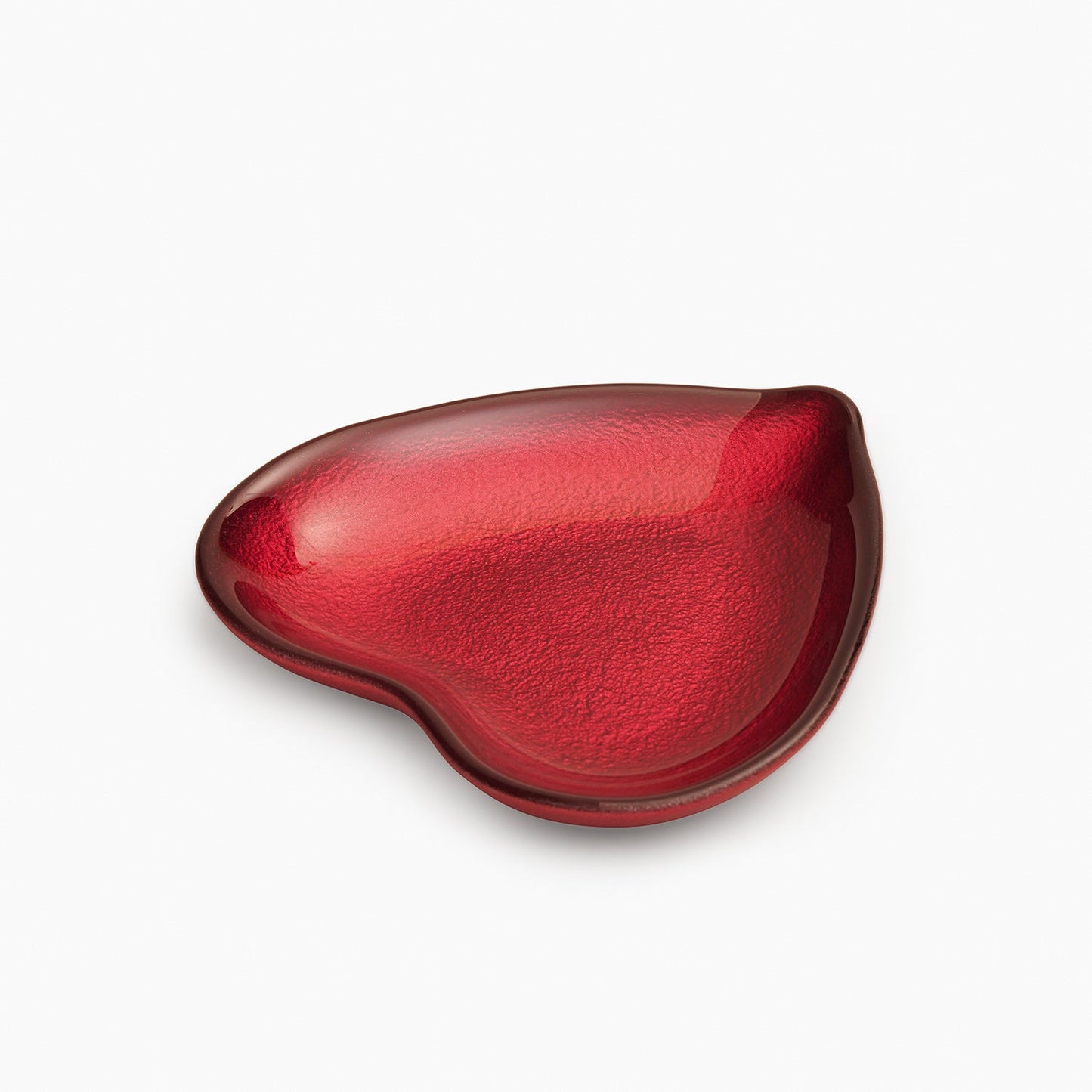 Red Textured Glass Platter - Small