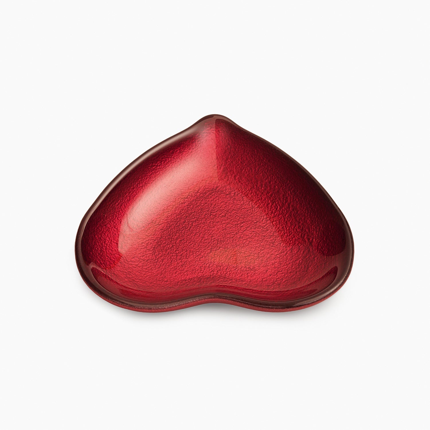 Red Textured Glass Platter - Small