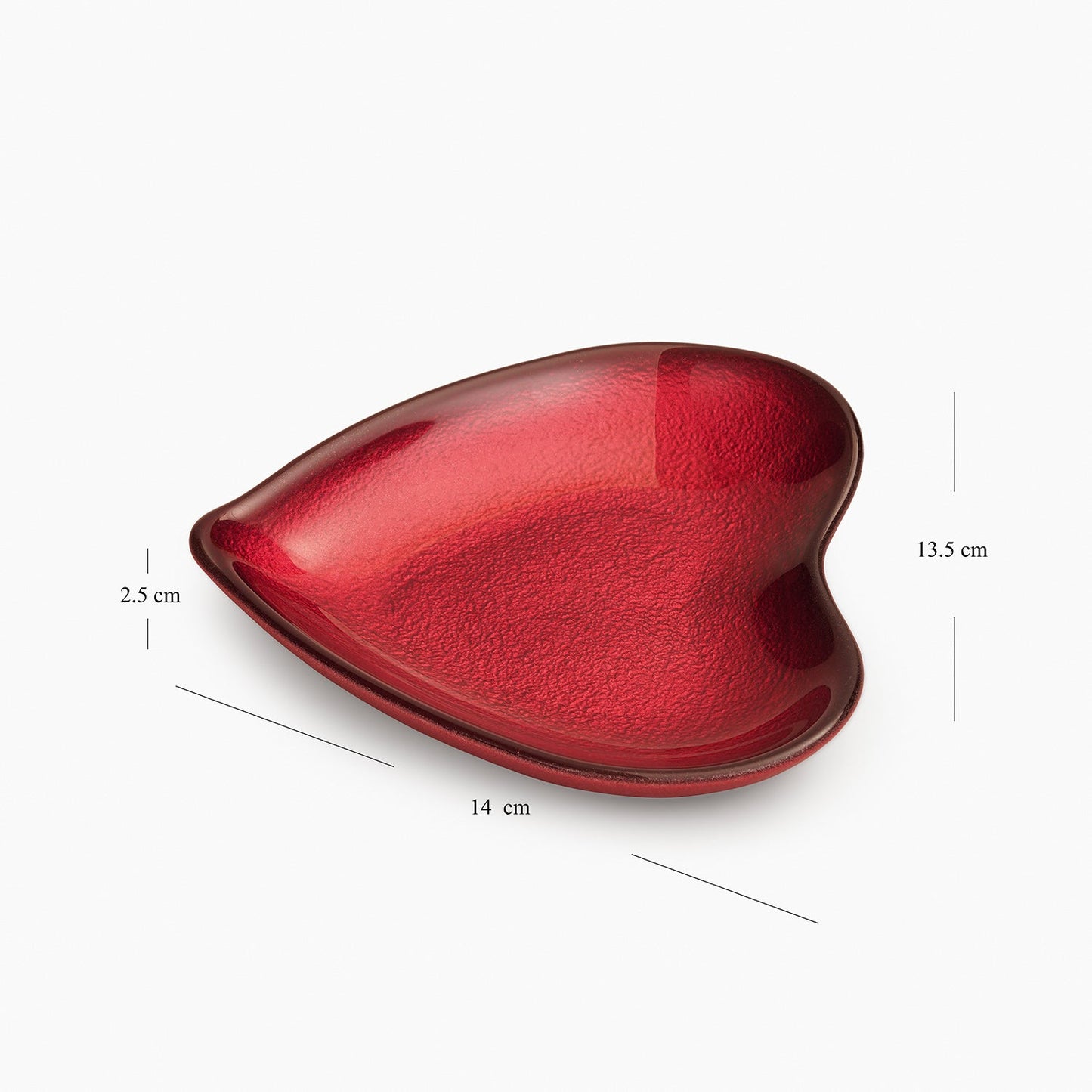 Red Textured Glass Platter - Small